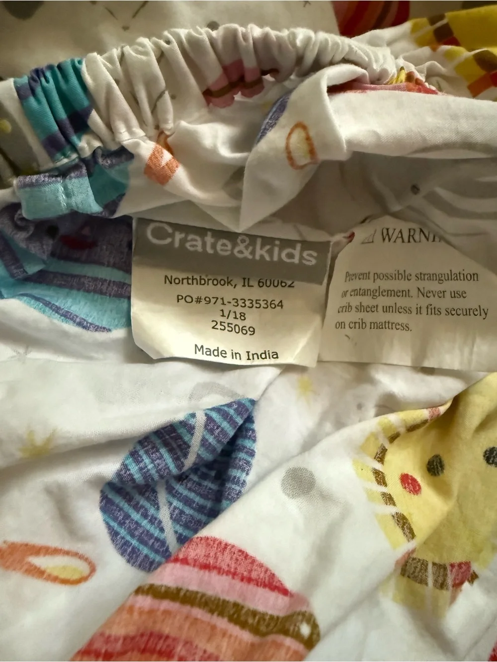 Crate & Barrel /Crate & Kids Organic Outer Space planets Sun crib toddler sheet